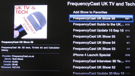 Apple TV FrequencyCast