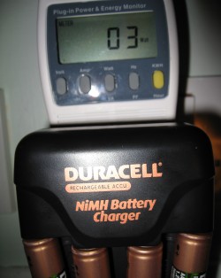 Power consumption of Duracell Charger