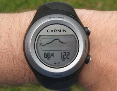 Garmin Forerunner 405 - Heart rate display