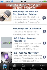 FrequencyCast UK iPhone App