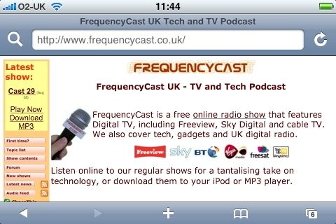 FrequencyCast on the iPhone