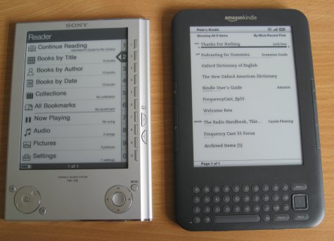 Sony Reader and Kindle