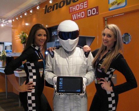 The Lenovo Girls, the S1 and a Stig Lookalike