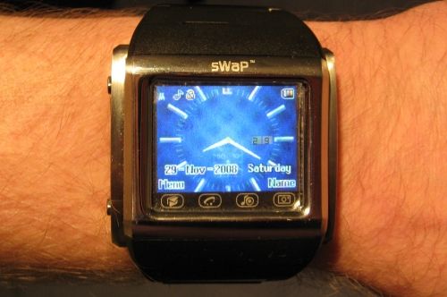 SWAP watch on wrist