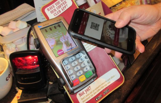 Using Apple Pay at Costa Coffee