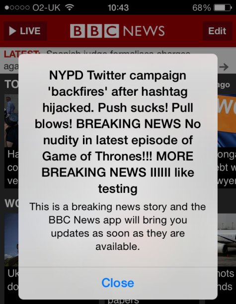 BBC News Alert Error
