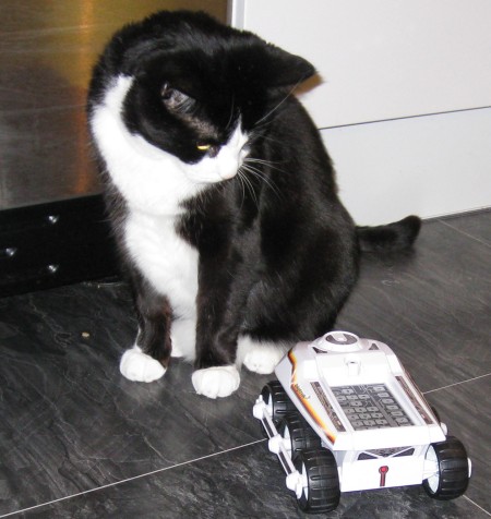 Big Trak annoys Frequency Cat