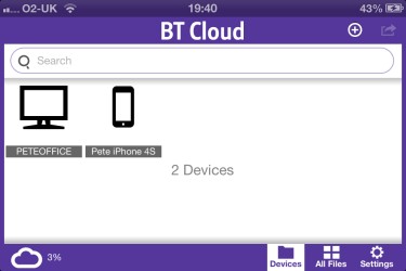 BT Cloud Screenshot