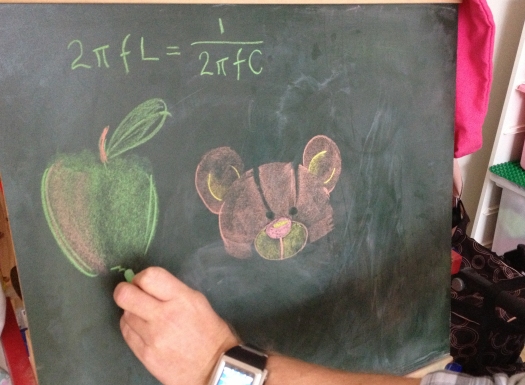 Carl gets arty with a blackboard Carl gets arty with a blackboard