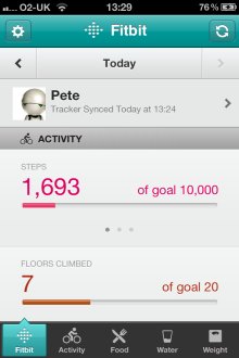 Fitbit iPhone App Summary