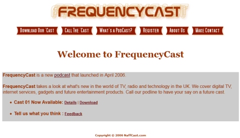 FrequencyCast Website 2006