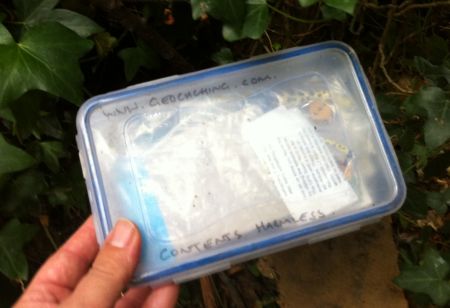 Geocache from Secret Garden