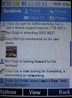 INQ Facebook Phone Screen