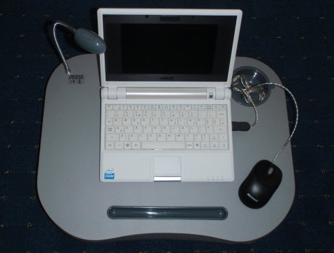 Lap Tray Cushion with a netbook