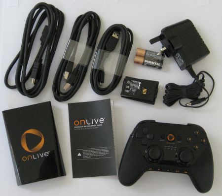 OnLive Games Console Box Contents