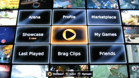 OnLive Main Screen