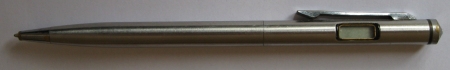 A pen with a clock