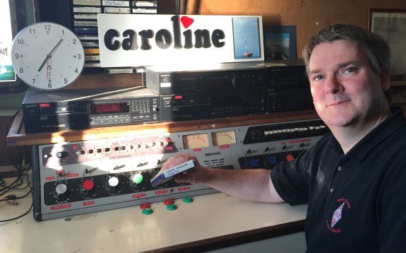 Pete in the Radio Caroline studio