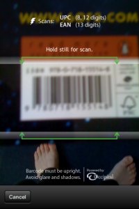 RedLaser scanning a barcode