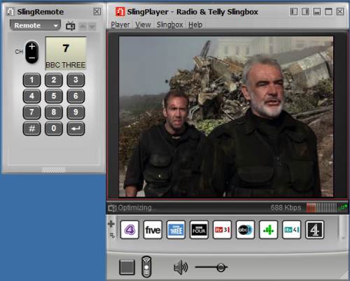The Slingbox in action