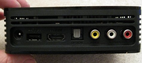Rear of WD HD TV player